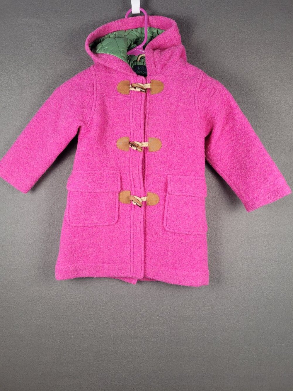 Mini Boden Girls 2 - 3 Duffle Coat Wool Blend Pink